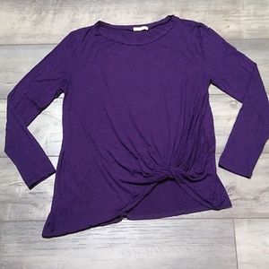 VIAMOR PURPLE FRONT TIE TOP
